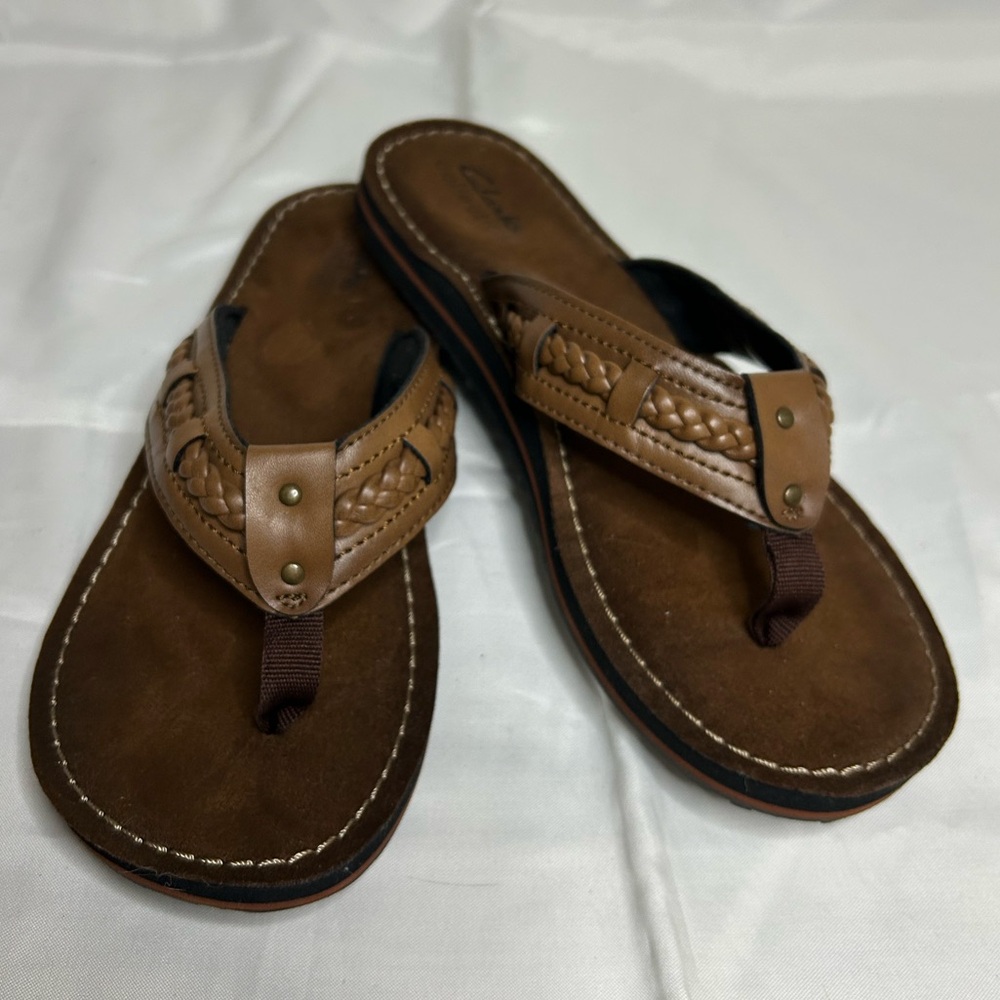 Clarks Brown Leather Women's Sandals